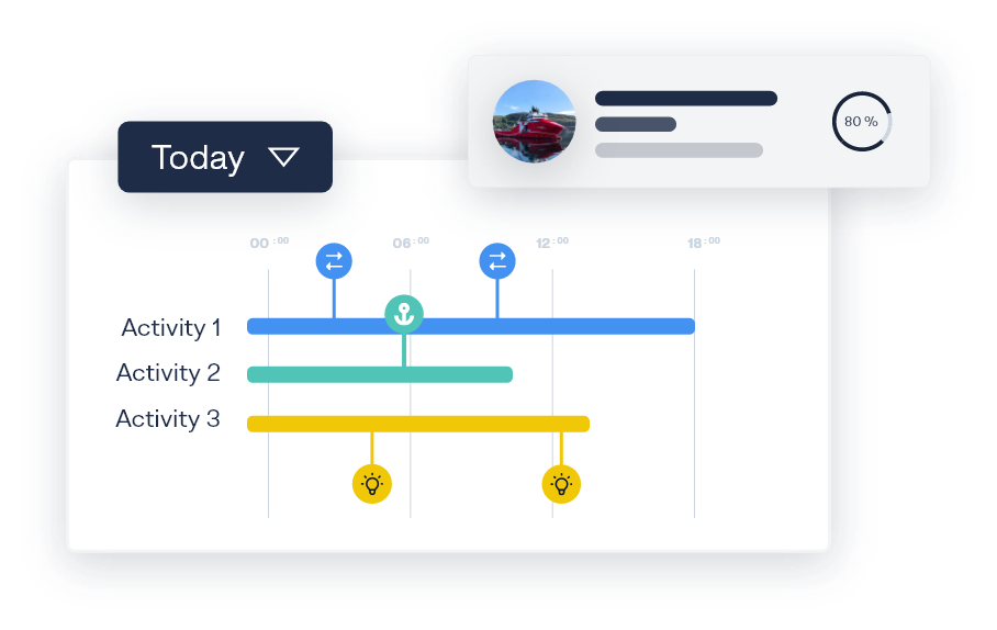 Market UI - Record and manage activities Layout mockup